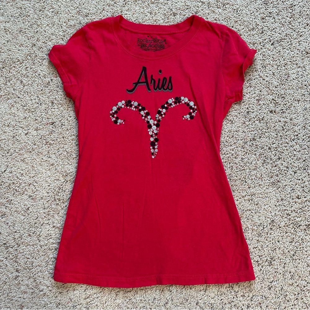 Rocker Girl by All Access Entertsinment Aries horoscope Zodiac tshirt